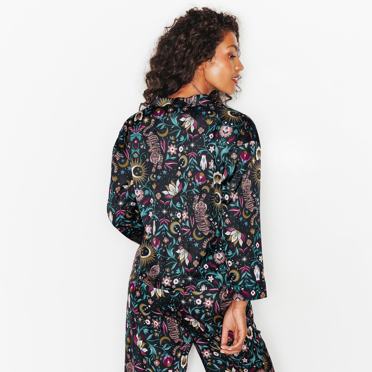 JEMINA CHEMISE DE PYJAMA MULTICO NOIR