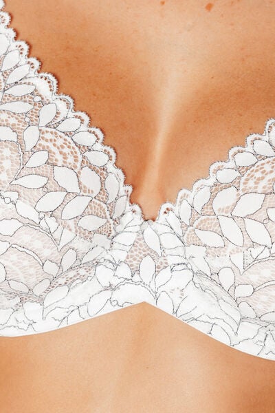 SOUTIEN-GORGE FOULARD EMBOITANT BLANC/NOIR