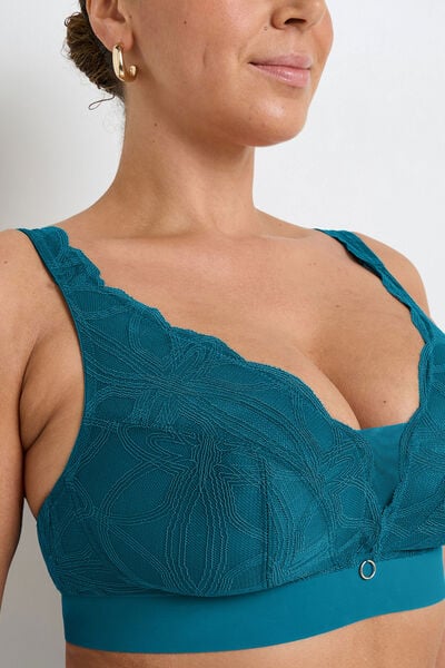 SOUTIEN-GORGE SANS ARMATURES GRANDE TAILLE TURQUOISE