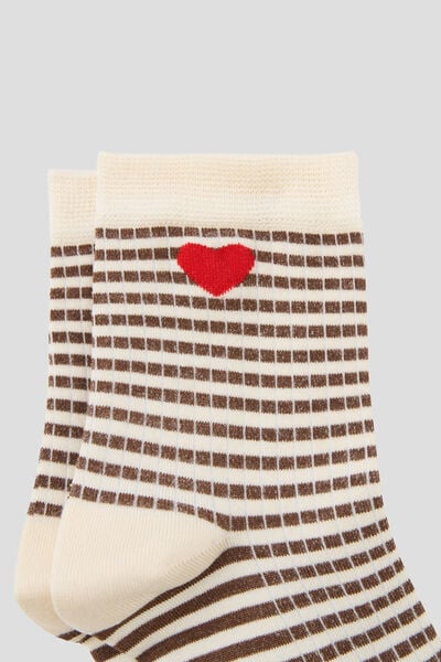CHAUSSETTES RAYURES MULTICO BLANC