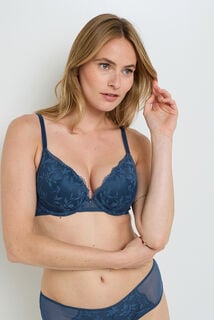 FLORENCE SOUTIEN-GORGE AMPLIFORME DENTELLE BLEU