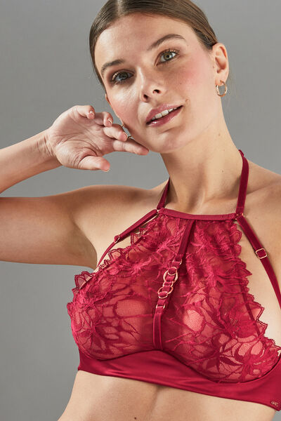 APOLLON SOUTIEN-GORGE PLONGEANT DENTELLE BORDEAUX