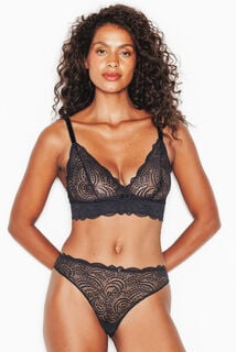 DENTELLE SOUTIEN-GORGE SANS ARMATURES NOIR