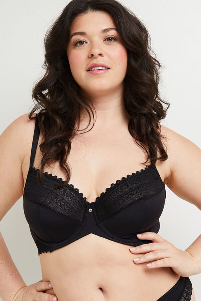 DOUCE SOUTIEN-GORGE EMBOITANT MICROFIBRE NOIR