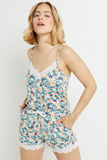 SYARA SHORT VISCOSE BLANC/VERT