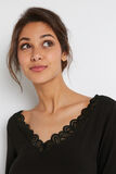SYARA TEE SHIRT MANCHES LONGUES NOIR