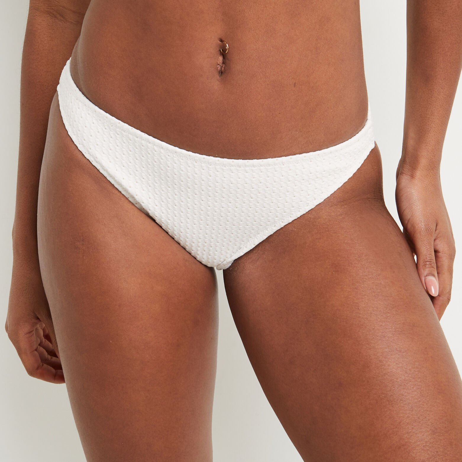 MAUD MAILLOT DE BAIN CULOTTE MIDI HAUTE BLANC