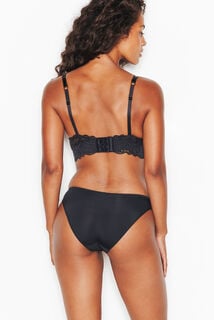 DENTELLE CULOTTE MICROFIBRE ET DENTELLE NOIR