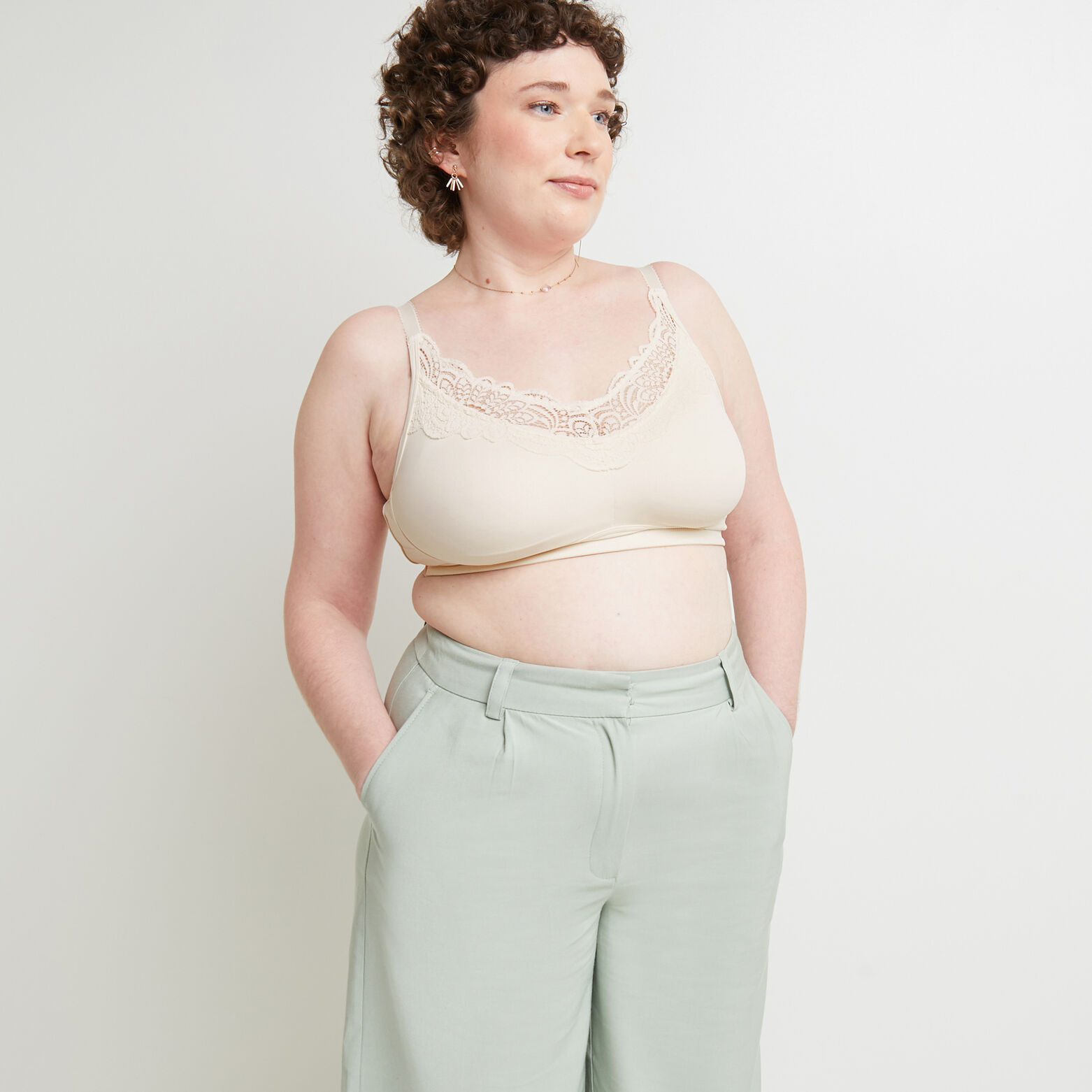 DENTELLE Soutien-gorge Post opératoire Brassière ECRU