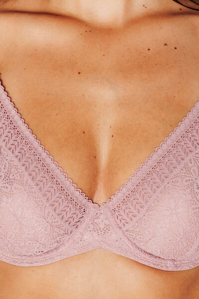 SWEET soutien-gorge triangle dentelle TAUPE