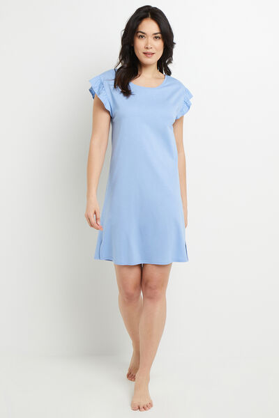 BILL NUISETTE MANCHES COURTES COTON BLEU CLAIR