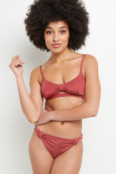 MAILLOT DE BAIN SLIP MIDI BORDEAUX