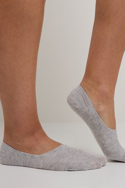 LOT DE 3 PAIRES DE SOCQUETTES COTON GRIS
