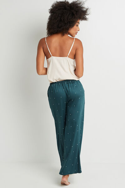 AROME PANTALON PALAZZO VISCOSE VERT