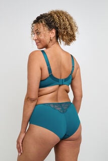 DEBORAH SHORTY GRANDE TAILLE DENTELLE TURQUOISE