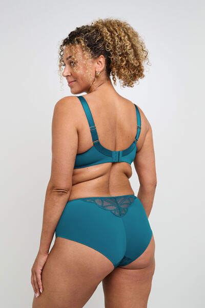 DEBORAH SHORTY GRANDE TAILLE DENTELLE TURQUOISE