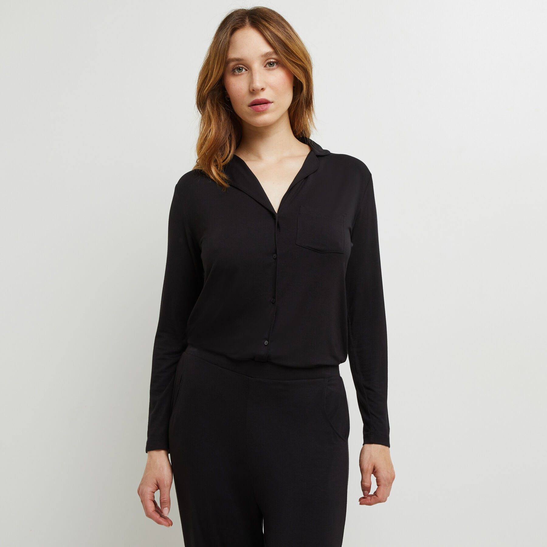LIQUETTE MANCHES LONGUES VISCOSE MULTICO NOIR RougeGorge