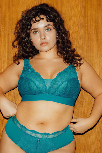 DEBORAH SOUTIEN-GORGE SANS ARMATURES GRANDE TAILLE TURQUOISE