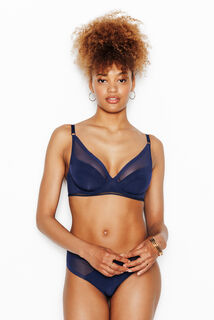 GINNY SOUTIEN-GORGE EMBOITANT FOULARD MICROFIBRE MARINE