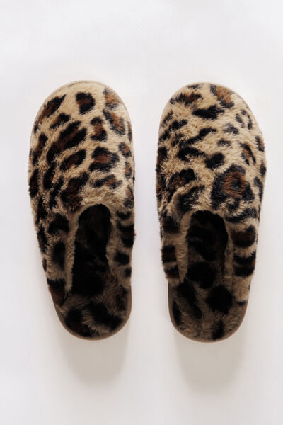 CHAUSSONS FEMME LEOPARD MULTICO MARRON