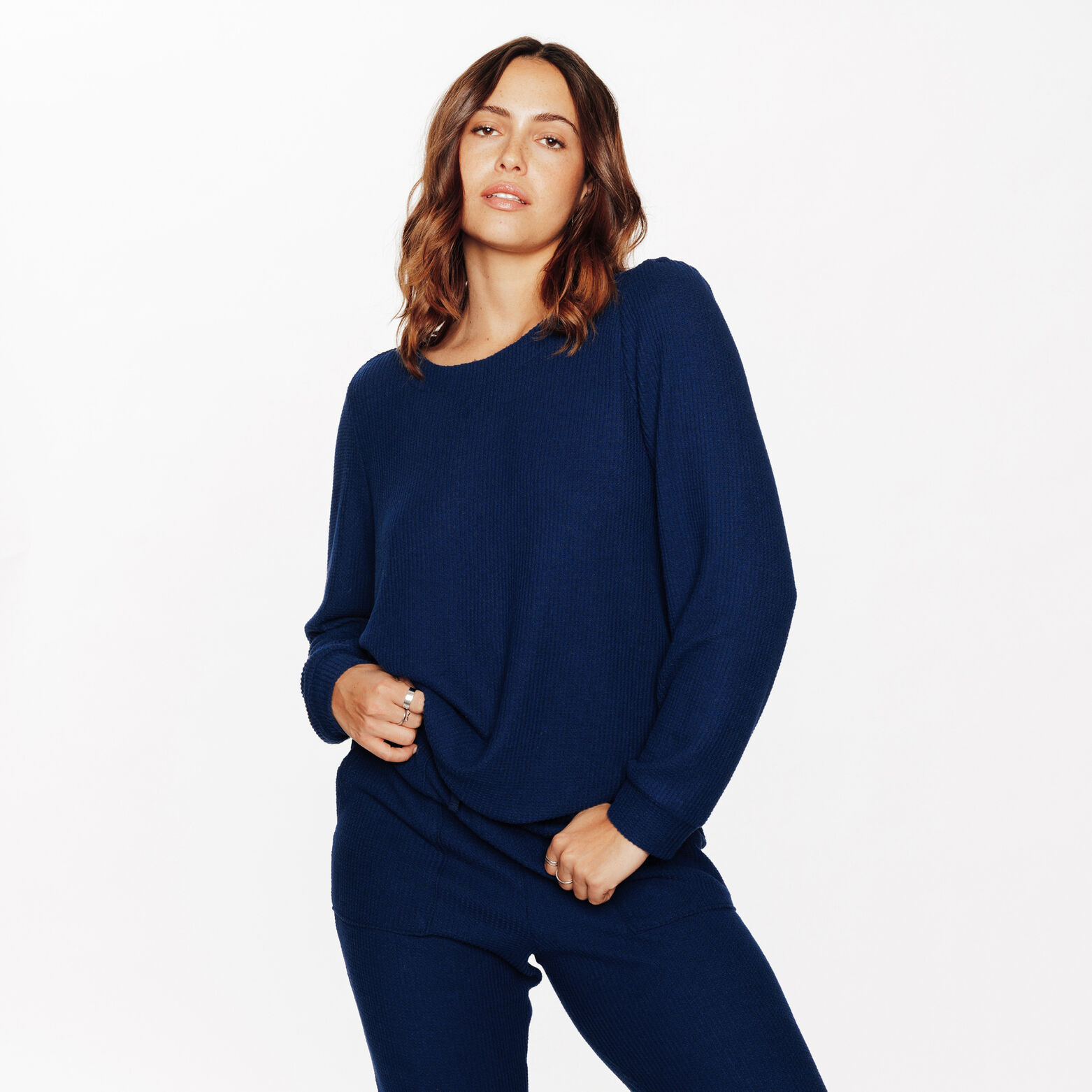 GAUFRETTE TEE-SHIRT MANCHES LONGUES BLEU