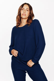 GAUFRETTE TEE-SHIRT MANCHES LONGUES BLEU
