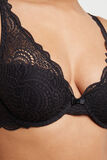 DENTELLE SOUTIEN-GORGE AMPLI FOULARD NOIR