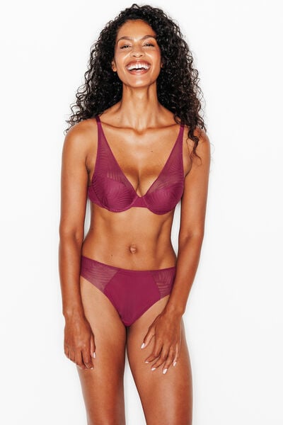 TANGA DENTELLE VIOLET
