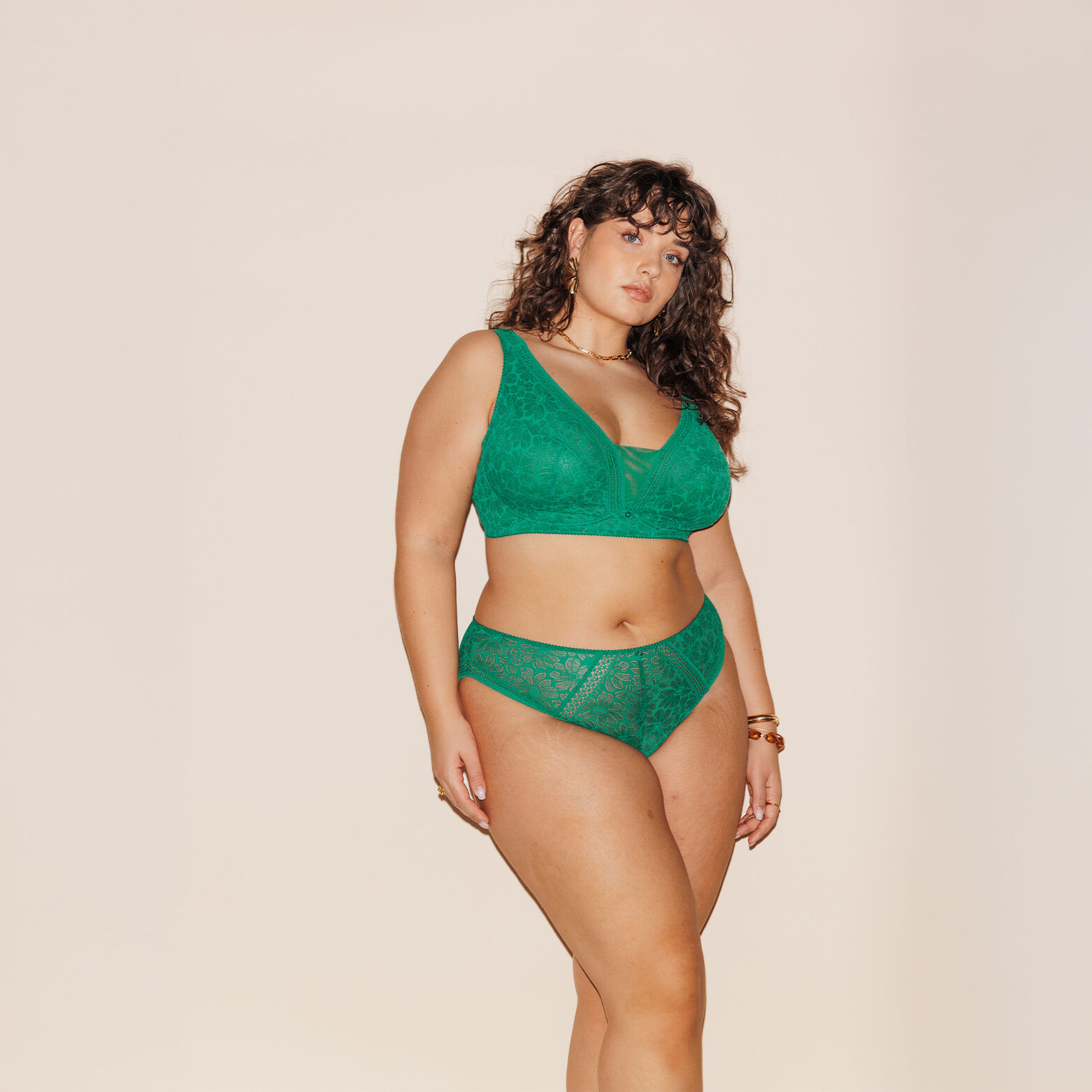 GABI+ CULOTTE CONFORT DENTELLE VERT