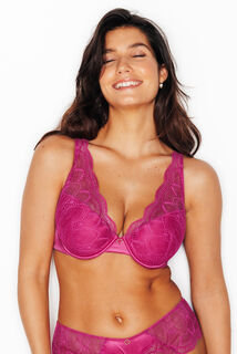 INOUIE SOUTIEN-GORGE AMPLIFORME FOULARD ROSE