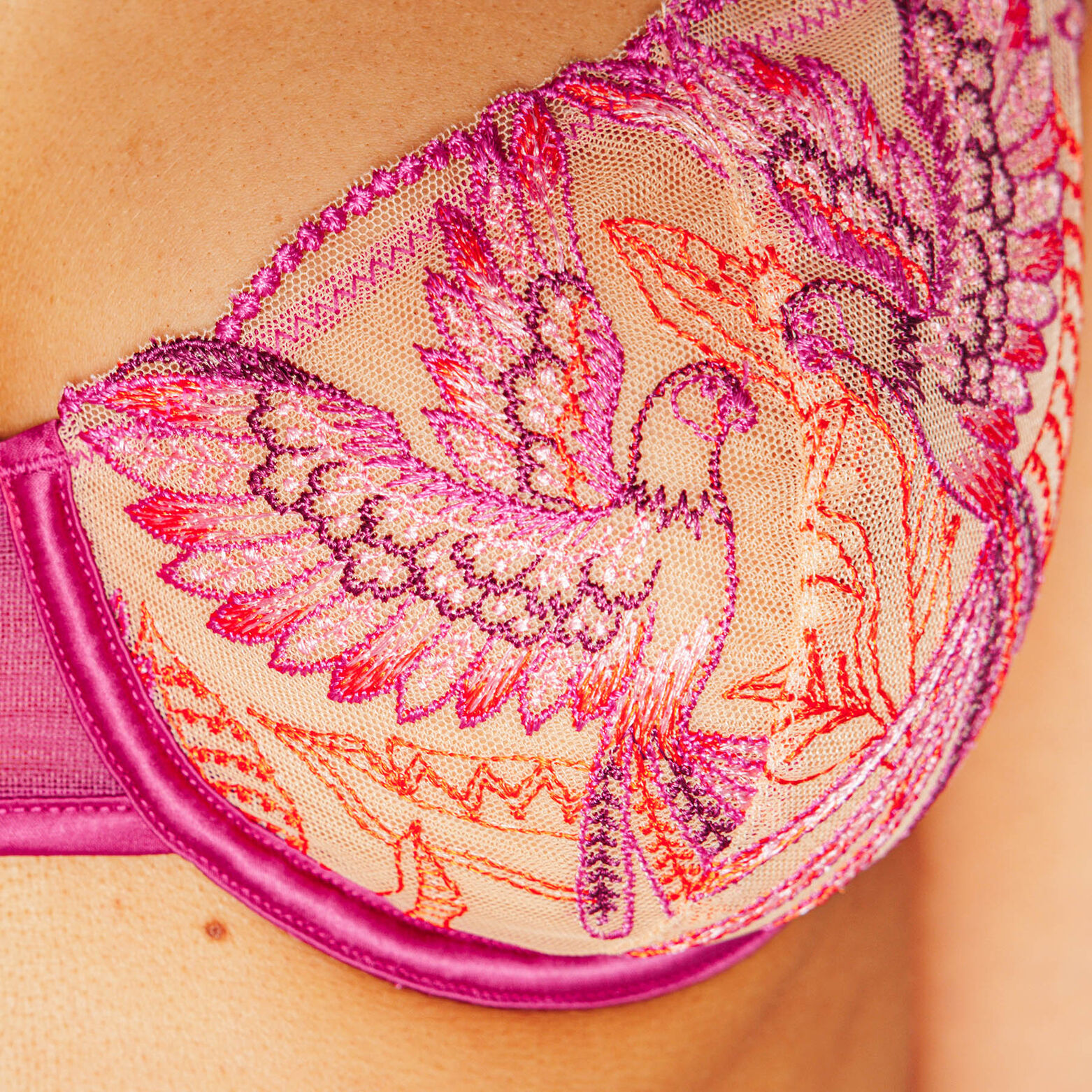 INAYA SOUTIEN-GORGE CORBEILLE MULTICO ROSE