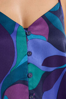 FIDJI TOP SATIN MULTICO VIOLET