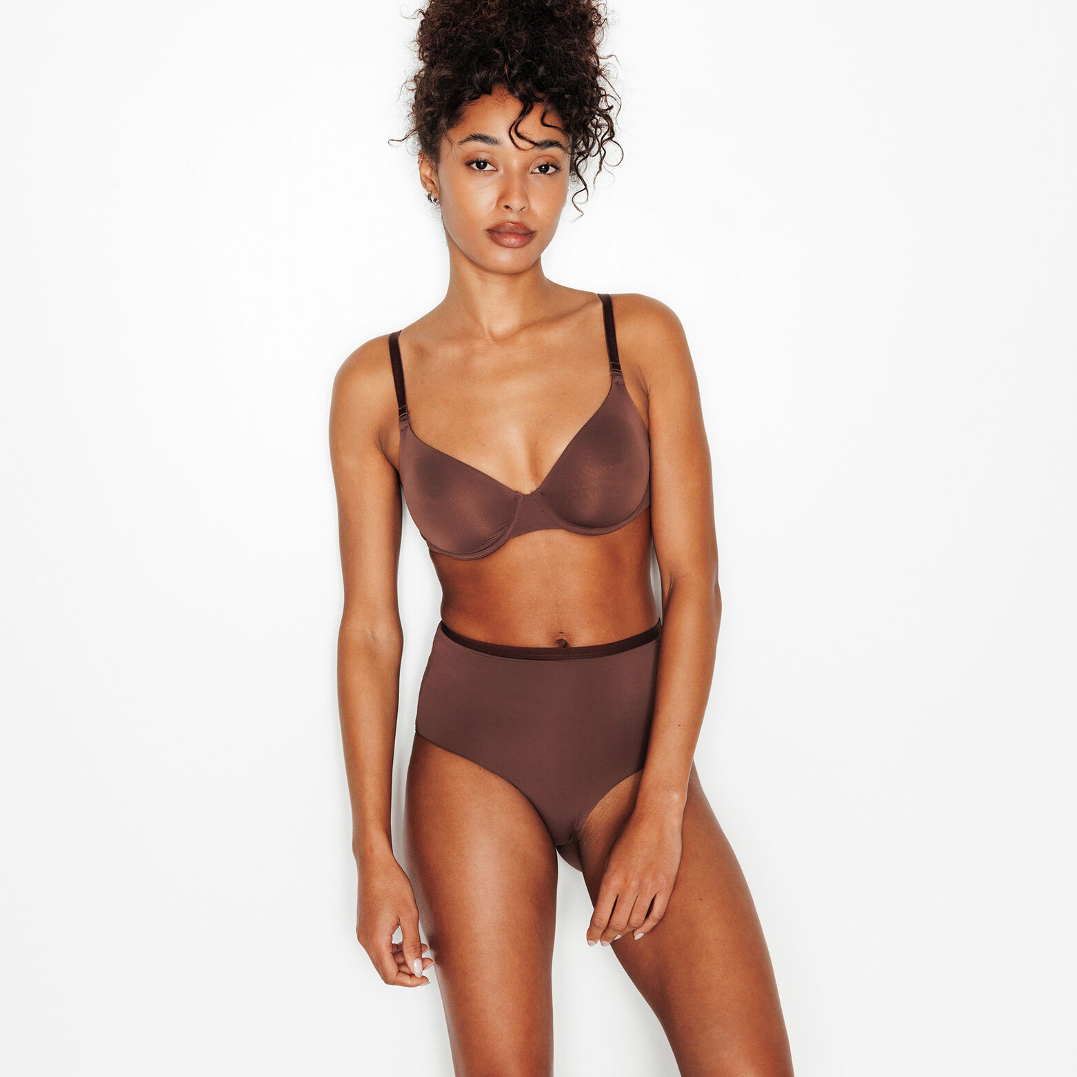 PERFECT CULOTTE TAILLE HAUTE MICROFIBRE MARRON