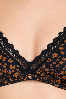 DOUCE SOUTIEN-GORGE SANS ARMATURES MICROFIBRE MULTICO NOIR