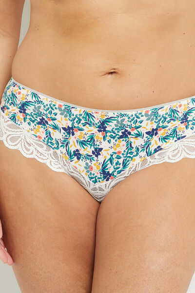 SYARA SHORTY MICROFIBRE BLANC/VERT