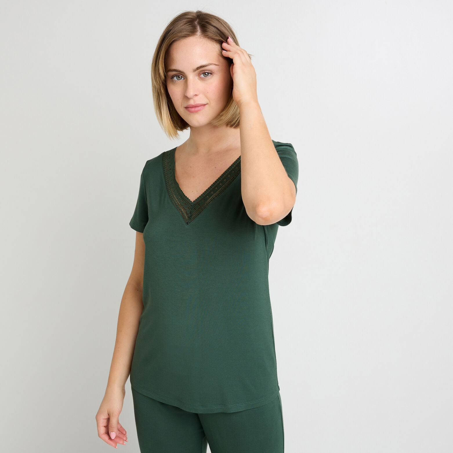 CAMILLE Tee-shirt manches courtes KAKI