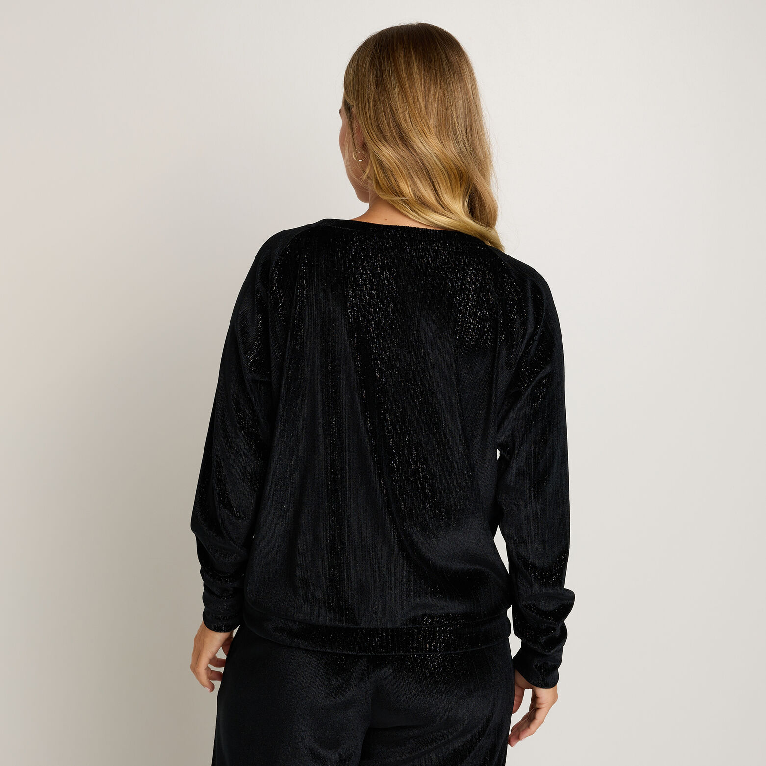 FILOU TEE-SHIRT MANCHES LONGUES VELOURS NOIR