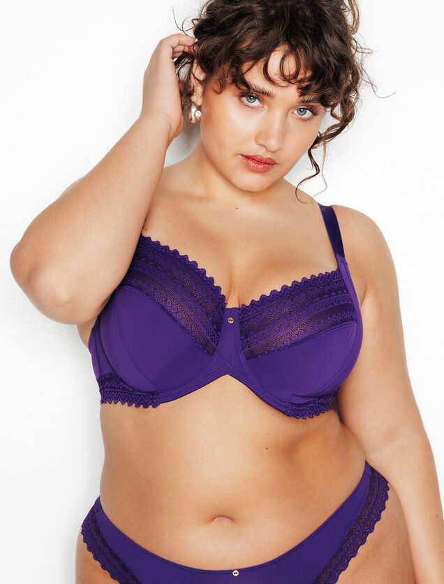 DOUCE SOUTIEN-GORGE GRANDE TAILLE VIOLET