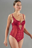 APOLLON BODY AMPLIFORME DENTELLE BORDEAUX