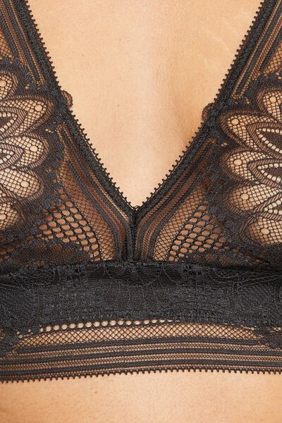 BRASSIERE DENTELLE MARRON