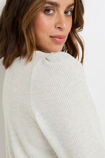 GAUFRETTE TEE-SHIRT MANCHES LONGUES GRIS CLAIR