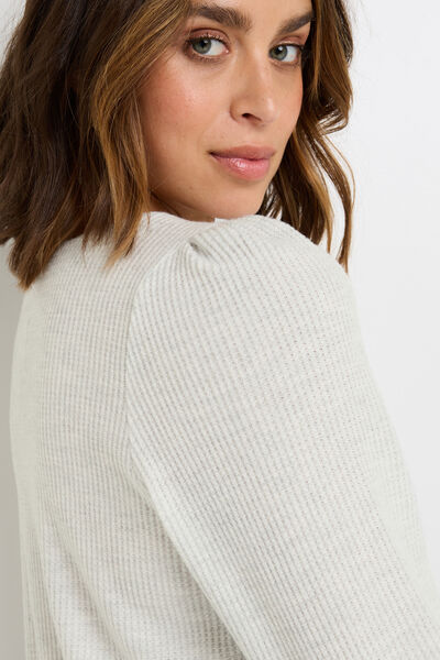 TEE-SHIRT MANCHES LONGUES GRIS CLAIR