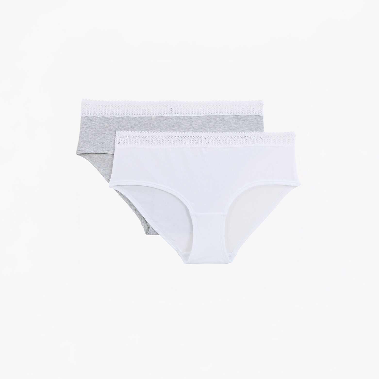 INFINITY LOT DE 2 SHORTYS COTON MULTICO BLANC
