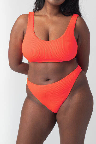 BRASSIERE MAILLE GAUFREE ORANGE