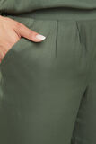 CARAMEL PANTALON LARGE  SATIN KAKI
