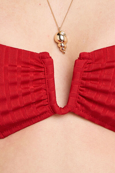 maillot de bain triangle sans armatures ROUGE