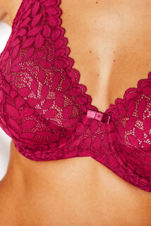 ISADORA SOUTIEN-GORGE FOULARD DENTELLE BORDEAUX