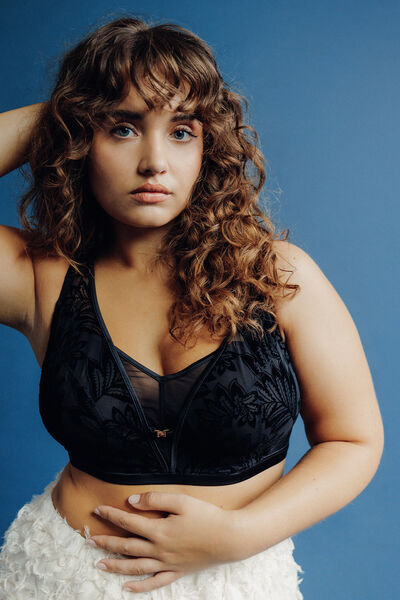 FANTINE SOUTIEN-GORGE SANS ARMATURES GRANDE TAILLE NOIR