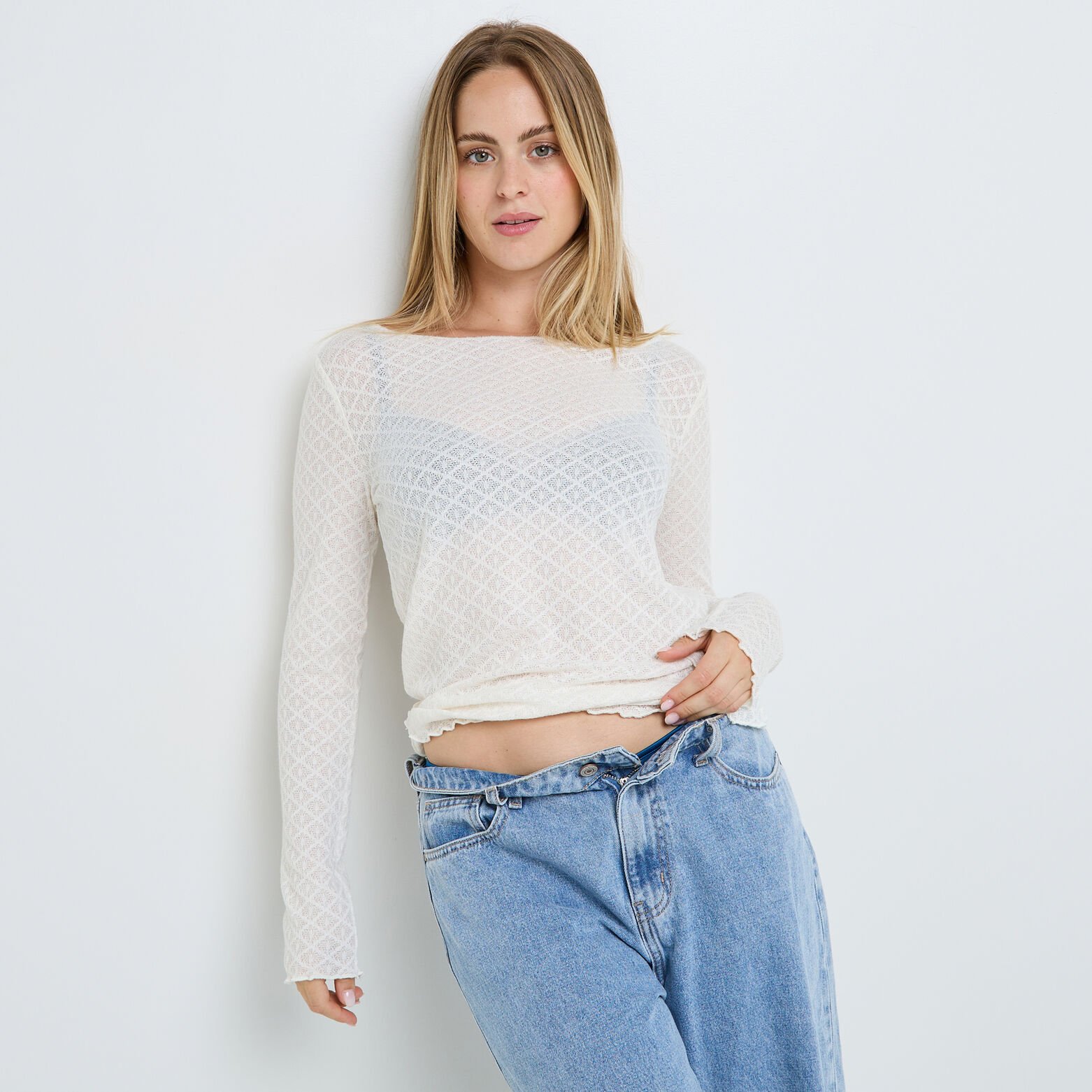 HYSOPE TEE-SHIRT MANCHES LONGUES ECRU