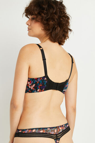 ANTONIA SOUTIEN-GORGE FOULARD NOIR/ROSE